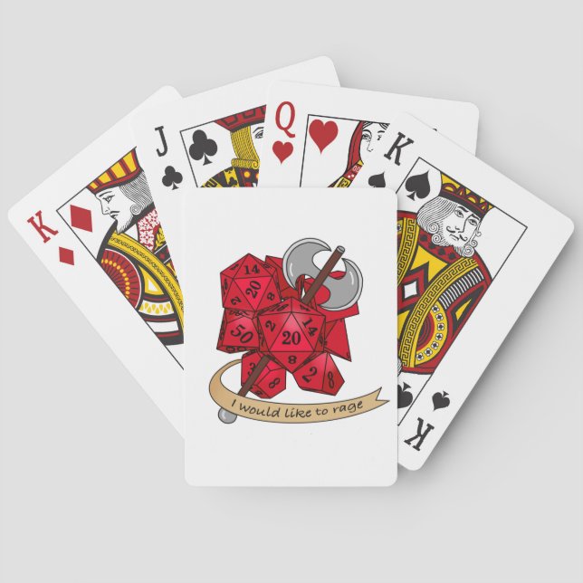 Barbarisk Dice Design Casinokort (Baksidan)