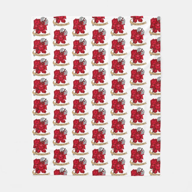 Barbarisk Dice Design Fleecefilt (Framsidan)