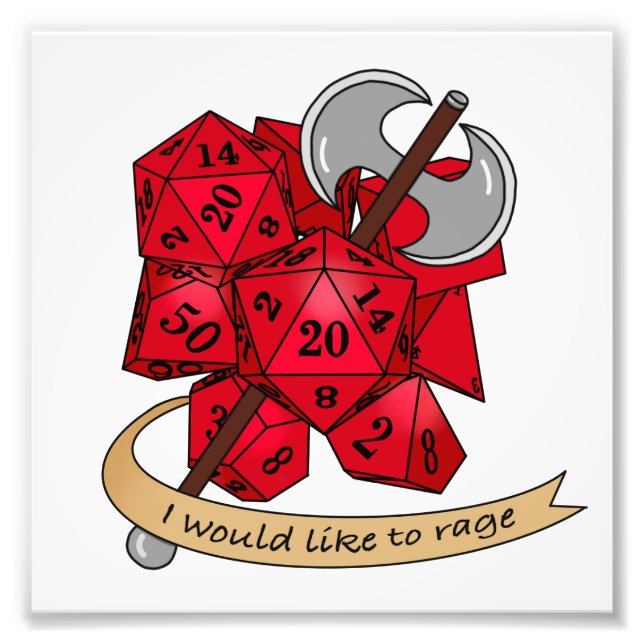 Barbarisk Dice Design Fototryck (Framsidan)