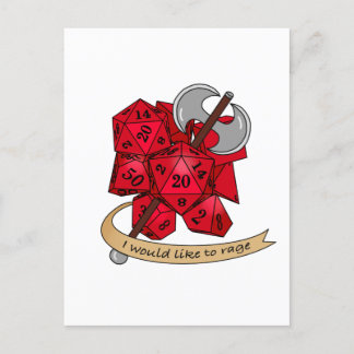 Barbarisk Dice Design Helg Vykort