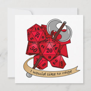 Barbarisk Dice Design Inbjudningar
