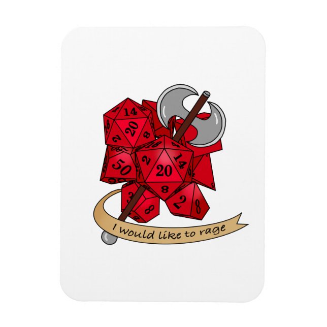 Barbarisk Dice Design Magnet (Vertikal)