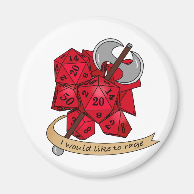 Barbarisk Dice Design Magnet (Framsidan)