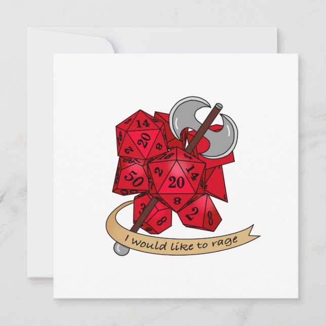 Barbarisk Dice Design Meddelande (Framsida)