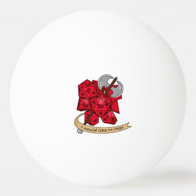 Barbarisk Dice Design Pingisboll (Framsidan)