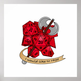 Barbarisk Dice Design Poster