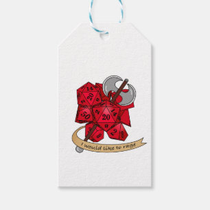 Barbarisk Dice Design Presentetikett