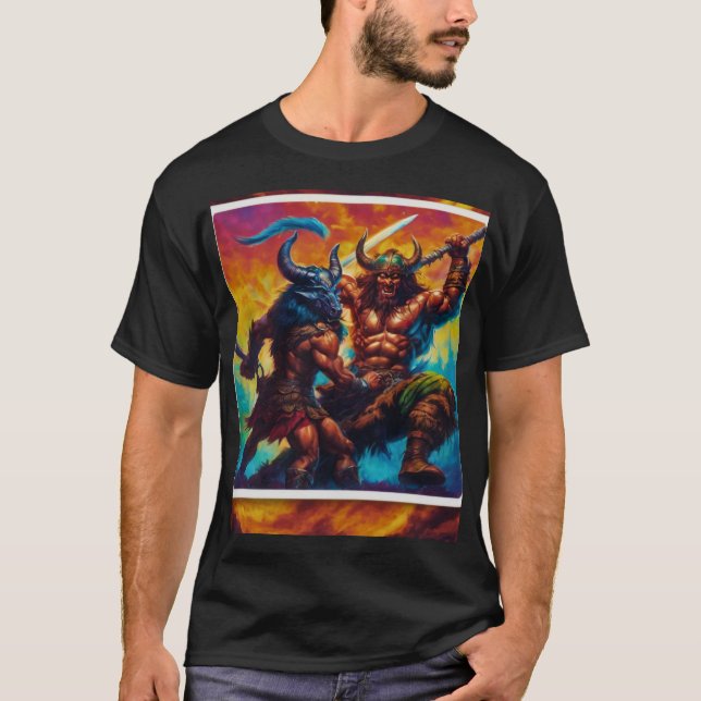 Barbarisk Kung Strid T-Shirt (Framsida)