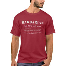 Barbarisk Rollig RPG-definition med vit text