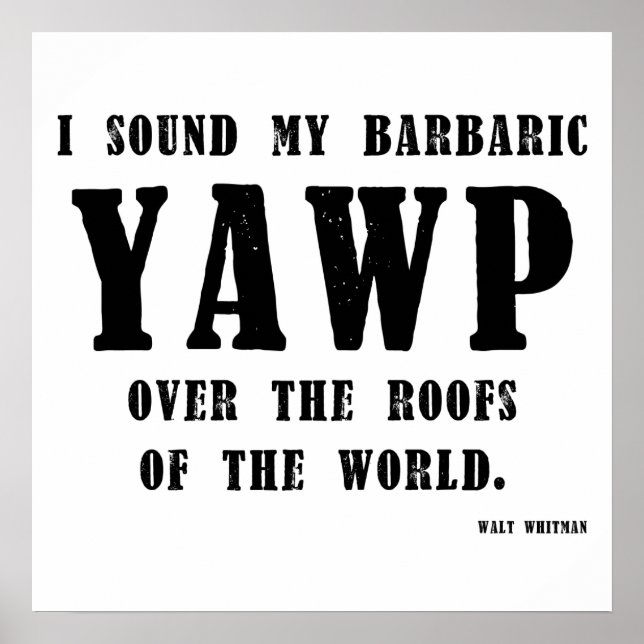 barbarisk yawp poster (Framsidan)