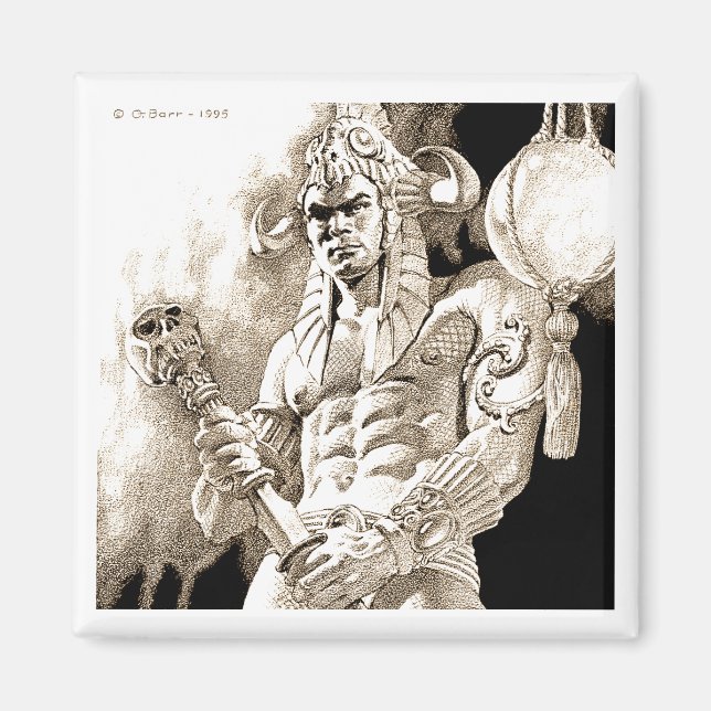 Barbariska Warrior Square Magnet (Framsidan)
