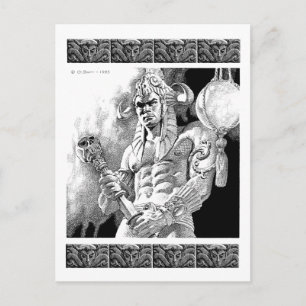 Barbariska Warrior-vykort Vykort