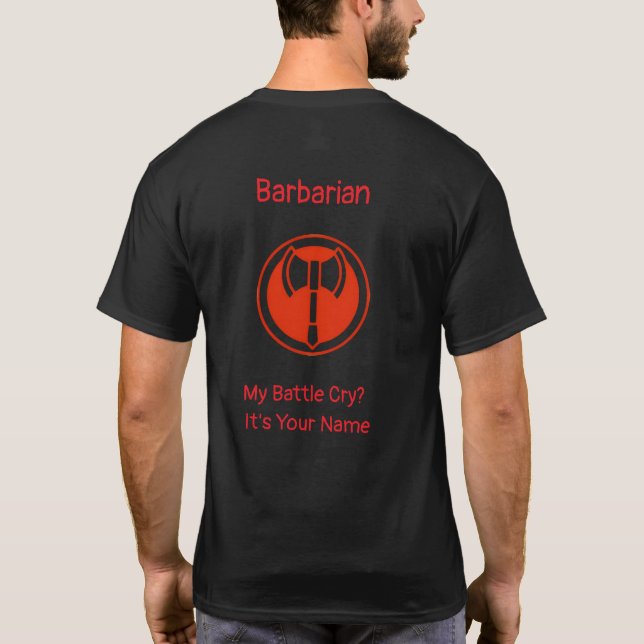 Barbariskt stridsrop t shirt (Baksida)
