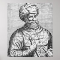Barbarossa, illustration från Andre Thevet