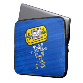 Bärbart Fars dag-hälsningskort för mobil Gult Laptop Fodral