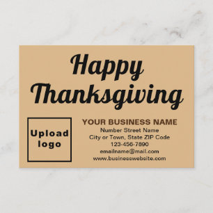 Bärbart kort med liten Thanksgiving för företag