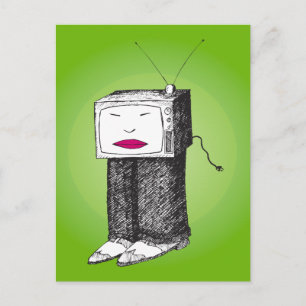 Bärbart TV-vykort Vykort