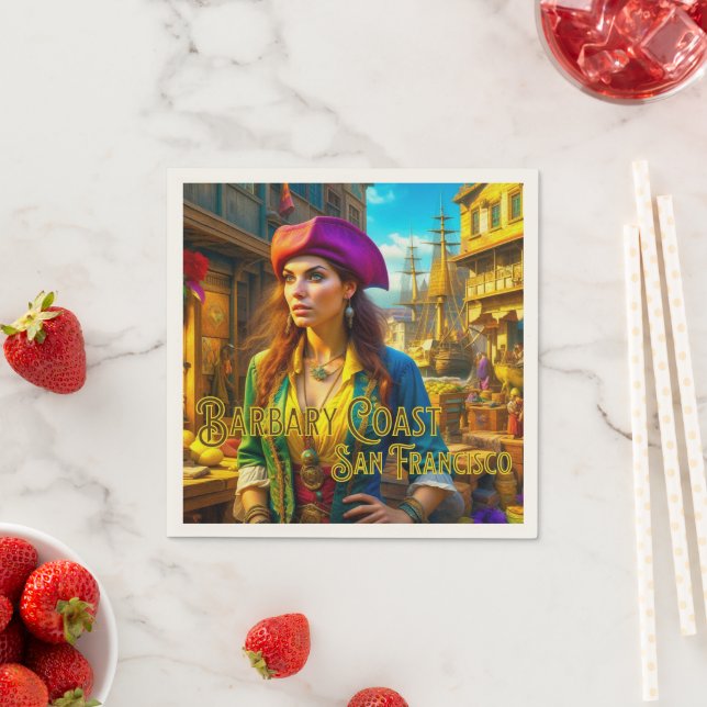 Barbary Kusten San Francisco Pirat Pappra Napkins Pappersservett (Insitu)