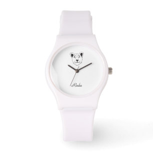 Barbary Lioness Sporty White Silicon Watch Armbandsur