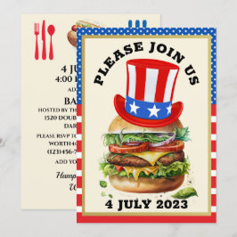 Barbecue / 4 juli / osv. Inbjudan