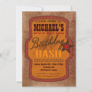 Barbecue Bash Call - Westernare eller Texas Stil Inbjudningar