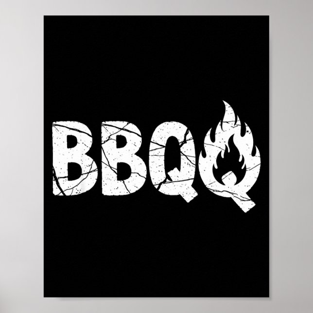 Barbecue Bbq Joke Gift For Grill Timer Smoker Camn Poster (Framsidan)