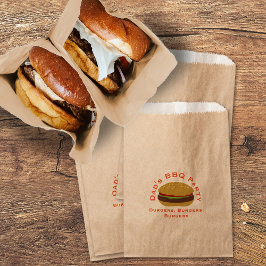 Barbecue Burger Party Backyard BBQ Favor Bag
