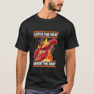 Barbecue Catch the Heat Smoky Food Älskare Grillin T Shirt