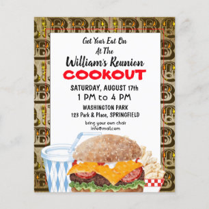Barbecue Cookout Reunion Fast Food Flygblad