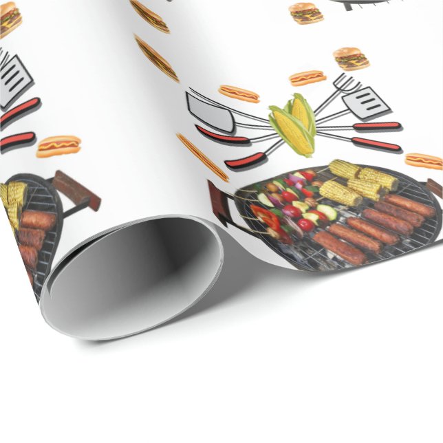 Barbecue Gift Wrapping Papper Presentpapper (Rullad Hörn)