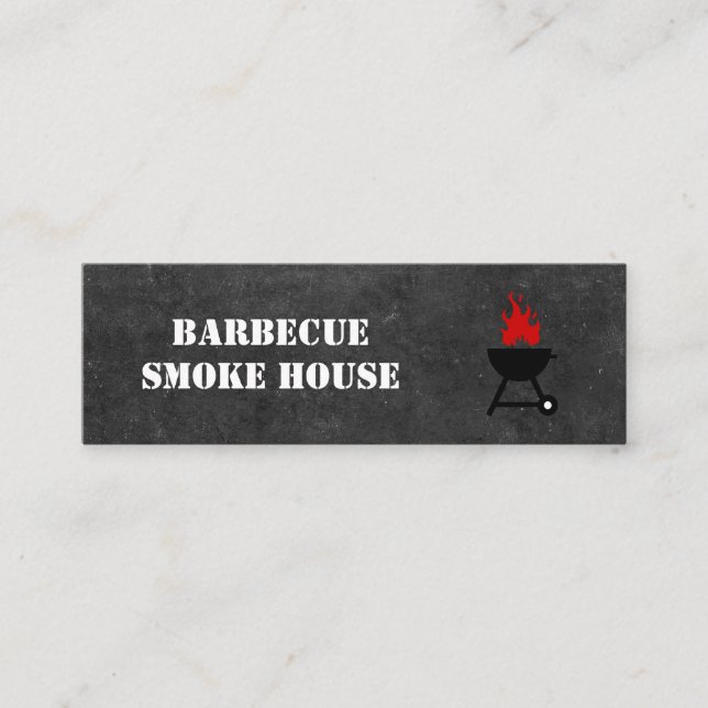 Barbecue Grill/Slate Mini Visitkort (Framsida)