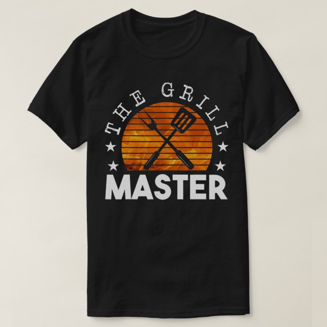 Barbecue Grillfather The Grill Master BBQGrilling T Shirt (Design framsida)