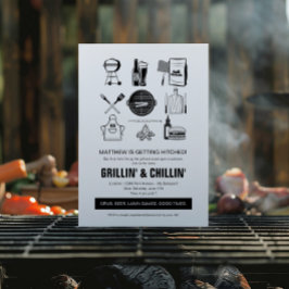 Barbecue Grillin' & Chillin Bachelor Party Inbjudningar