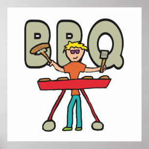 Barbecue Grillmaster BBQ Poster