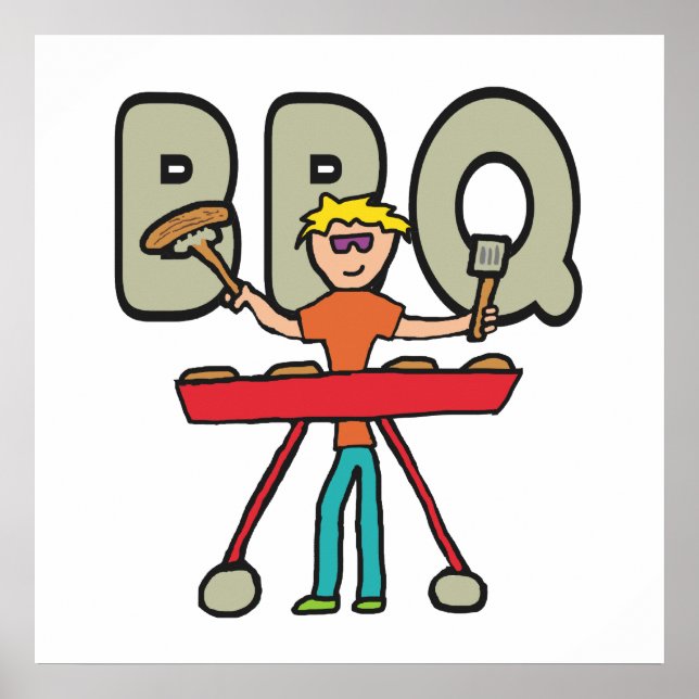 Barbecue Grillmaster BBQ Poster (Framsidan)