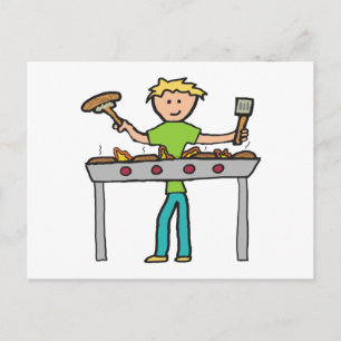 Barbecue Grillmaster BBQ Vykort