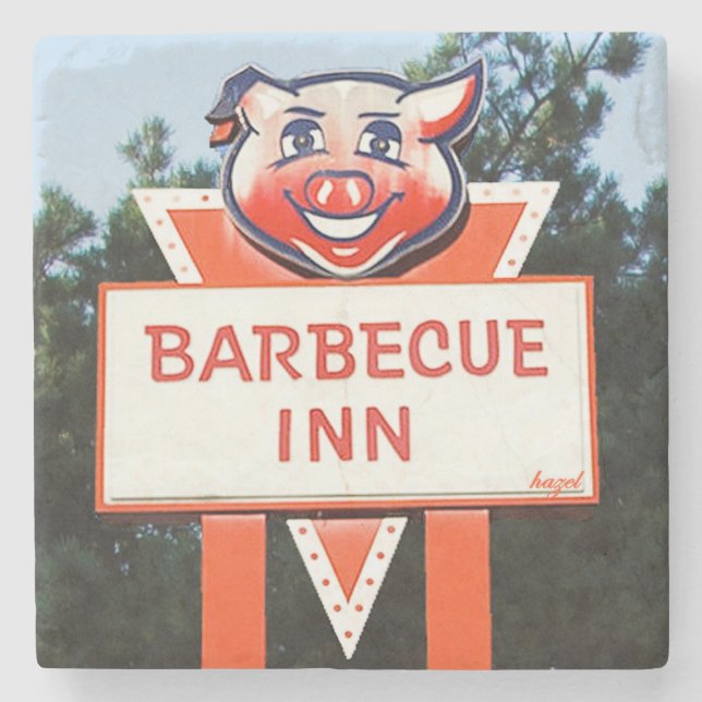 Barbecue Inn, Asheville. Barbecue Inn Underlägg Sten (Framsidan)