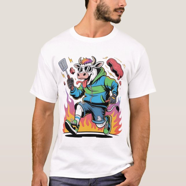 Barbecue Kaos Ko T Shirt (Framsida)