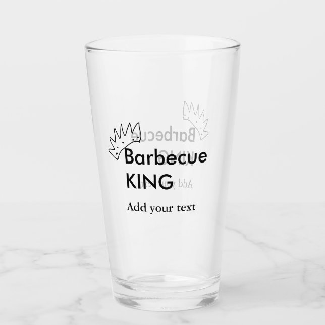 Barbecue kung lägg till namn manar köksbakverk i glaskopp (Framsida)
