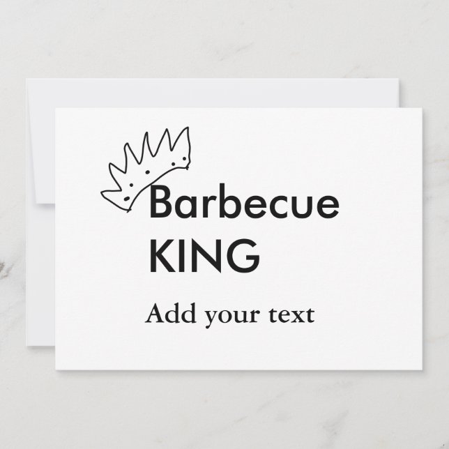 Barbecue kung lägg till namn manar köksbakverk i inbjudningar (Framsida)