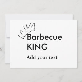 Barbecue kung lägg till namn manar köksbakverk i inbjudningar