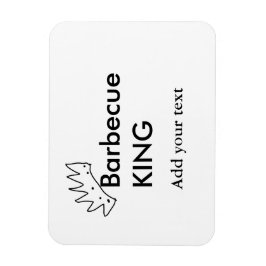 Barbecue kung lägg till namn manar köksbakverk i magnet