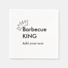 Barbecue kung lägg till namn manar köksbakverk i pappersservett