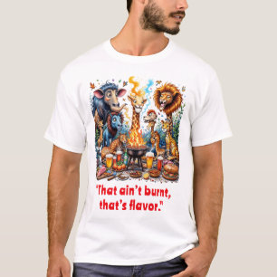 Barbecue Lejon Giraffe Elephant Tiger Safari Anima T Shirt