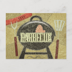Barbecue Menu Vykort