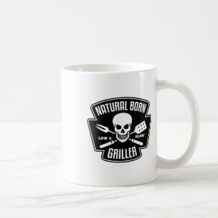 Barbecue Natural Born Griller Funny Grill Master G Kaffemugg