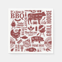 Barbecue Pappersservetter, BBQ Grill Festartiklar