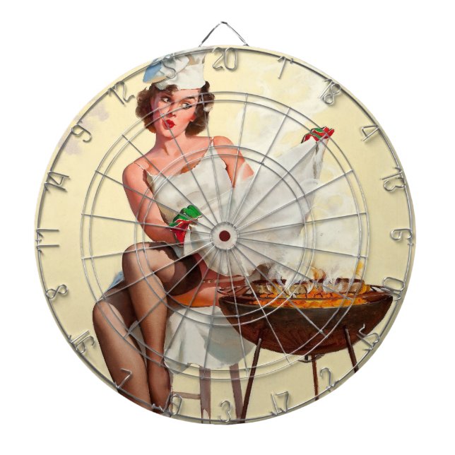 Barbecue Pin-Up Girl Darttavla (Framsidan)