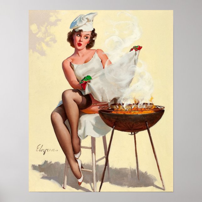 Barbecue Pin-Up Girl Poster (Framsidan)
