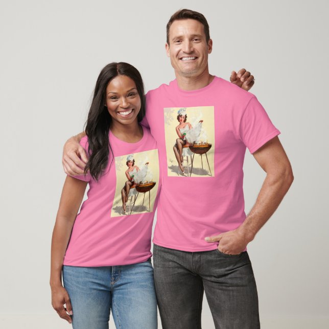 Barbecue Pin-Up Girl T-shirt (Unisex)